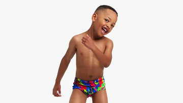 Toddler Boys Printed Trunks Paint Smash