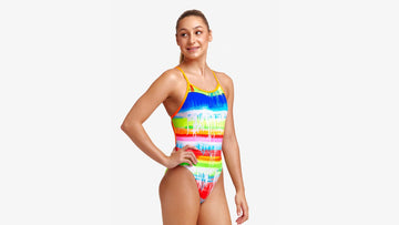 Girls Single Strap One Piece Dye Hard