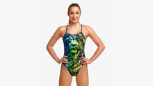 Load image into Gallery viewer, Girls Single Strap One Piece Lion Eyes
