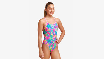 Girls Single Strap One Piece Jungle Party