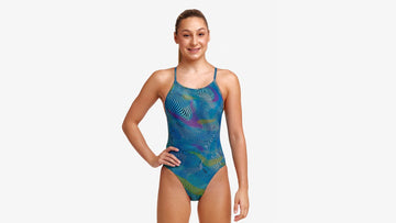 Girls Diamond Back One Piece Wires Crossed