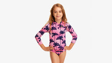 Load image into Gallery viewer, Toddler Girls Zippy Rash Vest Pop Palms

