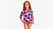 Load image into Gallery viewer, Toddler Girls Zippy Rash Vest Pop Palms
