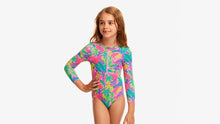 Load image into Gallery viewer, Toddler Girls Sun Cover One Piece Jungle Party
