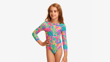Toddler Girls Sun Cover One Piece Jungle Party