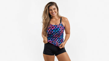 Womens Scoop Neck Tankini Top Strapping