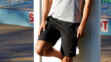 Load image into Gallery viewer, Mens Run Funky Run Short Black Attack
