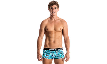 Mens Underwear Trunks Blue Pipestripe