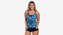 Load image into Gallery viewer, Womens Zip Front Tankini Top Gum Nuts
