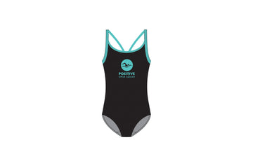 Toddler Girls Printed One Piece Positive Black