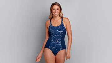 Womens Brace Me Back One Piece Silver Lining