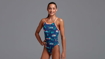Girls Eco Diamond Back One Piece Trailer Trash