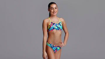 Girls Eco Racerback Two Piece Palm Off