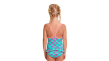 Load image into Gallery viewer, Toddler Girls Belted Frill One Piece Love Bug
