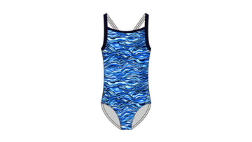Girls Diamond Back One Piece Wild Water Bilinga