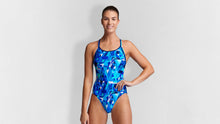 Load image into Gallery viewer, Womens Diamond Back One Piece Bashed Blue
