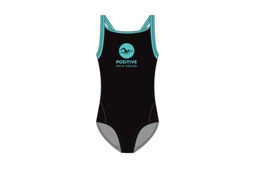 Womens Diamond Back One Piece Positive Black