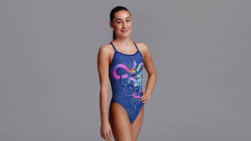 Girls Single Strap One Piece Snake It Off