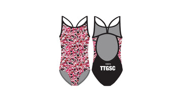 Girls Single Strap One Piece Tea Tree Gully Fire Light