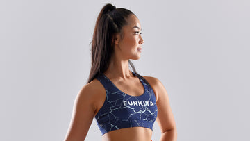 Womens Funkita X Fit Crop Top Silver Lining
