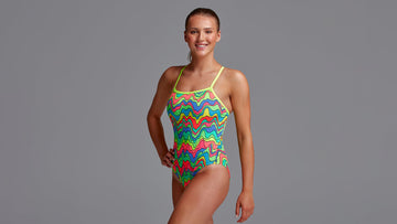 Womens Eco Single Strap One Piece Body Contour