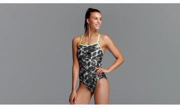 Womens Single Strap One Piece Black Hole