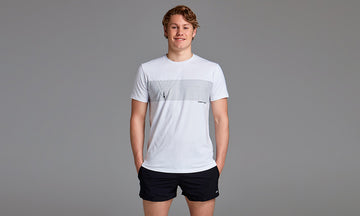 Mens Crew Neck T-Shirt Black Line