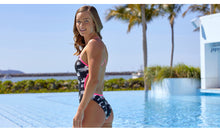 Load image into Gallery viewer, Womens Twisted One Piece Black Swan
