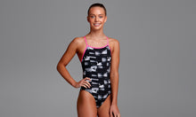 Load image into Gallery viewer, Girls Tie Me Tight One Piece Black Swan
