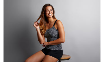 Womens Scoop Neck Tankini Black Widow