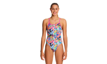 Girls Single Strap One Piece Blossom Paradise