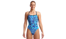 Load image into Gallery viewer, Womens Strapped In One Piece Blue Bird
