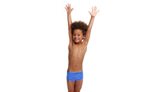 Load image into Gallery viewer, Toddler Boys Printed Trunks Blue Riband
