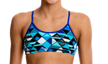 Load image into Gallery viewer, Girls Racerback Two Piece Blue Steel

