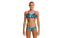Load image into Gallery viewer, Girls Racerback Two Piece Blue Steel

