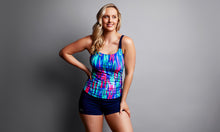 Load image into Gallery viewer, Womens Scoop Neck Tankini Brush Strokes
