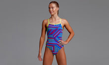 Load image into Gallery viewer, Girls Strapped In One Piece Chain Reaction
