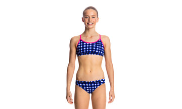 Girls Racerback Two Piece Checkin In