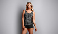 Load image into Gallery viewer, Womens Zip Front Panelled Tankini Crack Up
