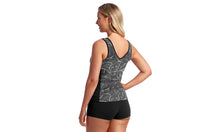 Load image into Gallery viewer, Womens Zip Front Panelled Tankini Crack Up
