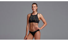 Load image into Gallery viewer, Womens Hi Light Swim Top Cracked Gold
