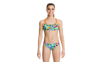 Girls Criss Cross Two Piece Crazy Cracks