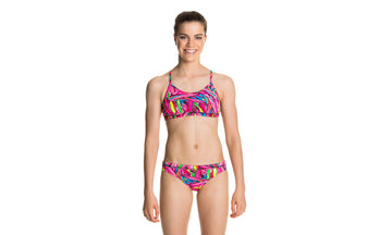 Girls Racerback Two Piece Crystal Clash
