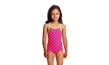 Toddler Girls Printed One Piece Daisy Dots