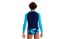 Load image into Gallery viewer, Boys Zippy Rash Vest Deep Lagoon
