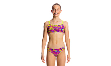 Girls Criss Cross Two Piece Dotty Dash