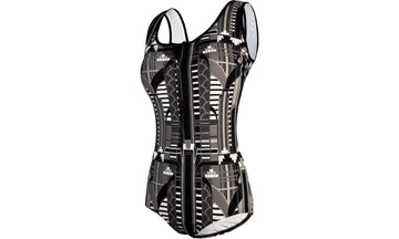 Womens Zip Front One Piece Empire Night