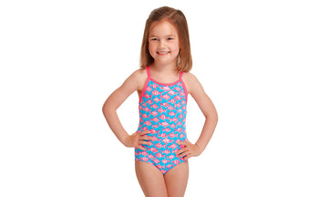 Toddler Girls Printed One Piece Fancy Fish