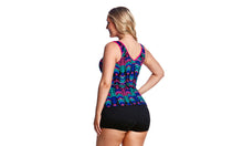 Load image into Gallery viewer, Womens Zip Front Tankini Feather Duster
