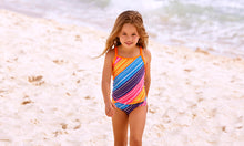 Load image into Gallery viewer, Toddler Girls Tankini &amp; Brief Two Piece Fine Lines
